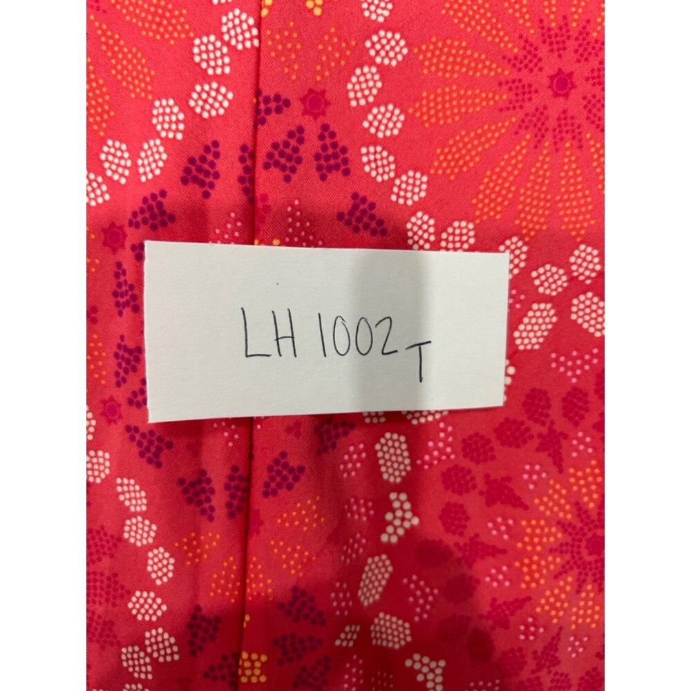 Coco Rave Womens Colorful Floral Ruffle Romper Shorts Size L Red Orange - Picture 8 of 8